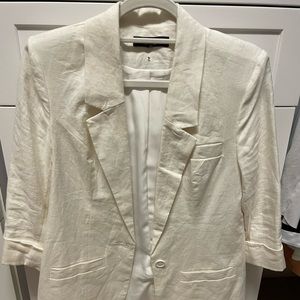 Cream linen blazer